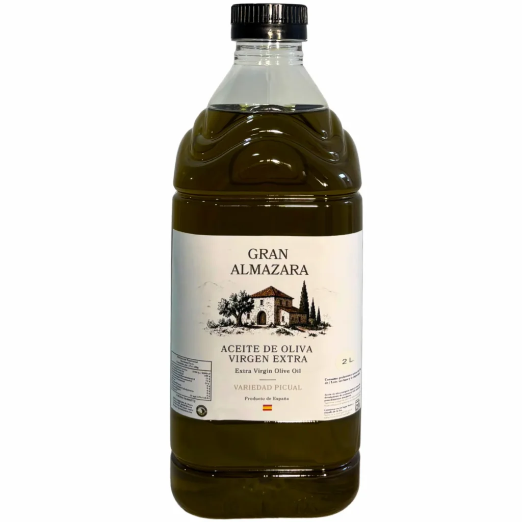 Garrafa de aceite de oliva virgen extra Picual de 2 litros de Gran Almazara Cosecha Temprana