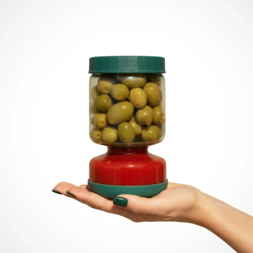 Mano sosteniendo el Aceitunero de Gran Almazara