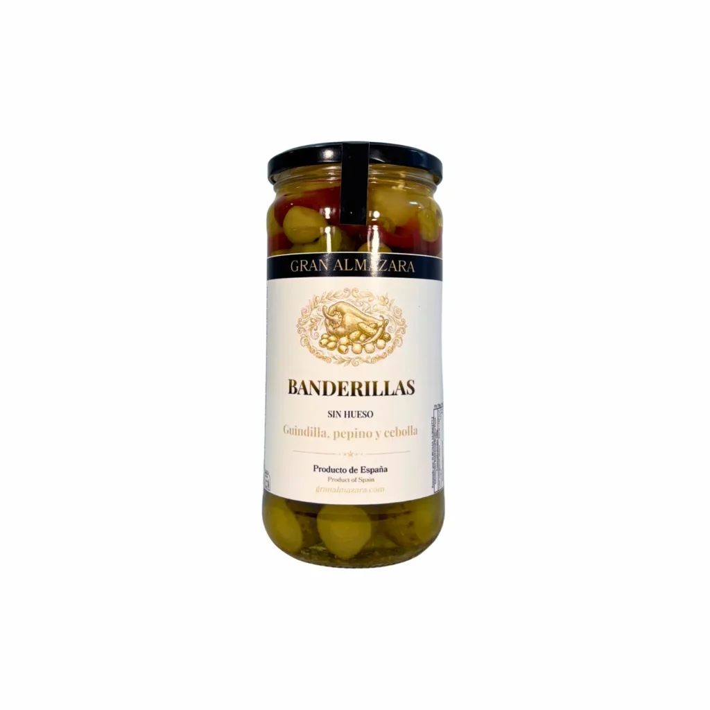 Tarro de banderillas picantes de 700 g de Gran Almazara