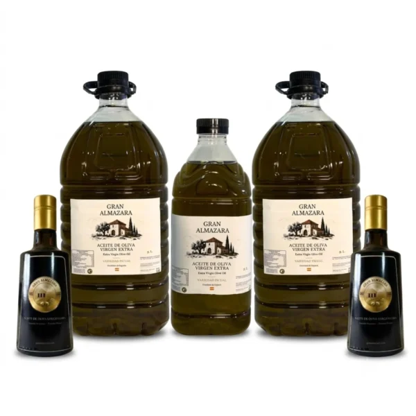 Pack Familiar Premium de aceite de oliva virgen extra Picual de Gran Almazara