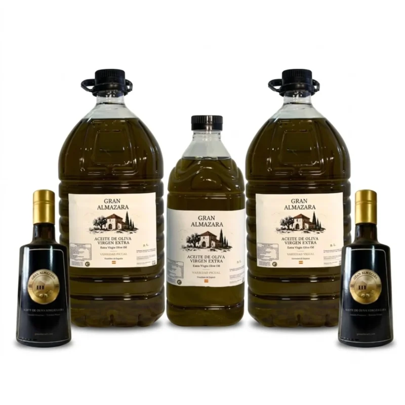 Pack Familiar Premium de aceite de oliva virgen extra Picual de Gran Almazara