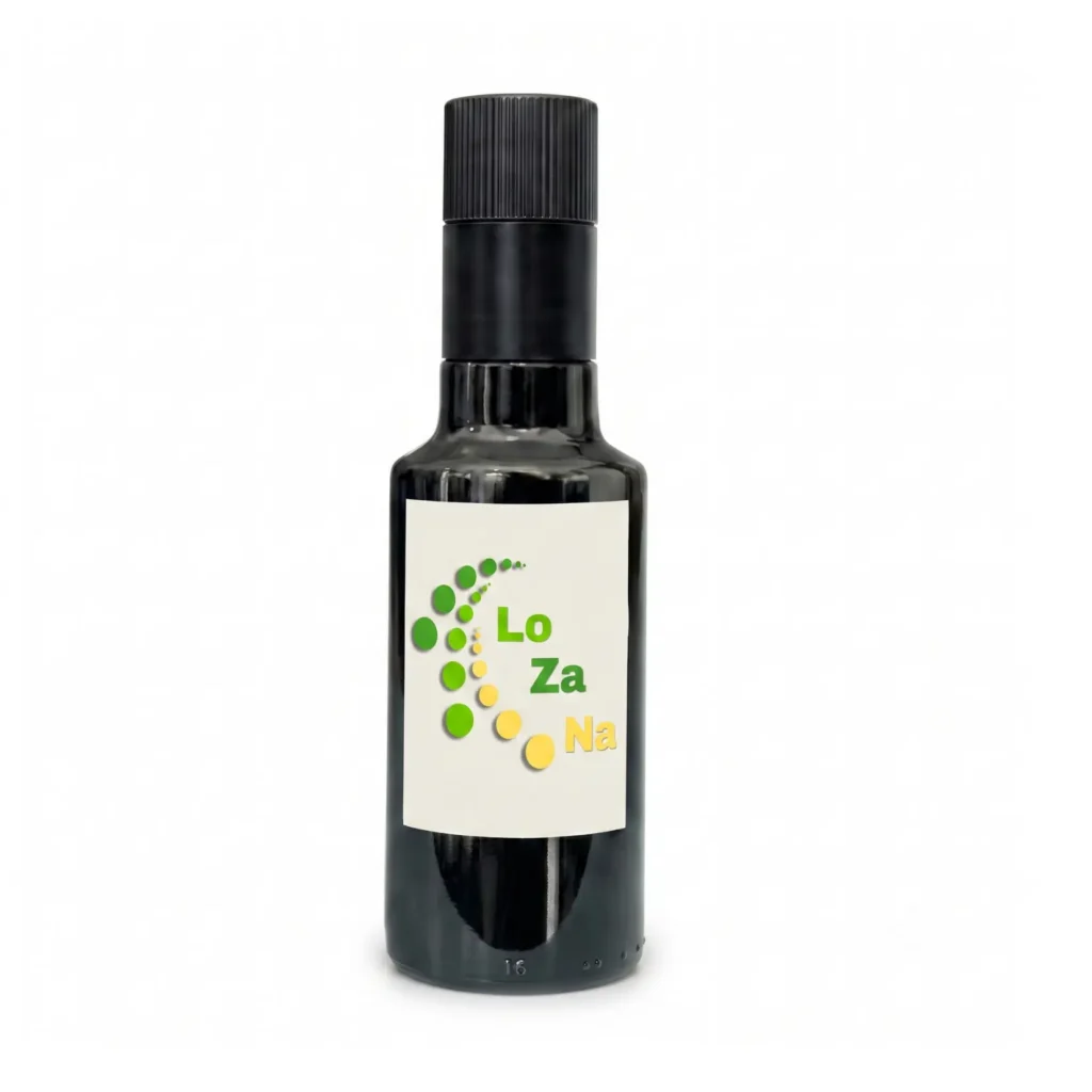 Botella Bell de 250 ml de cristal oscuro con etiqueta personalizada como regalo de empresa