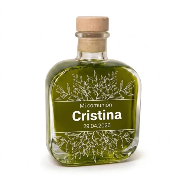 Botella Melanie de 100 ml serigrafiada para comunión