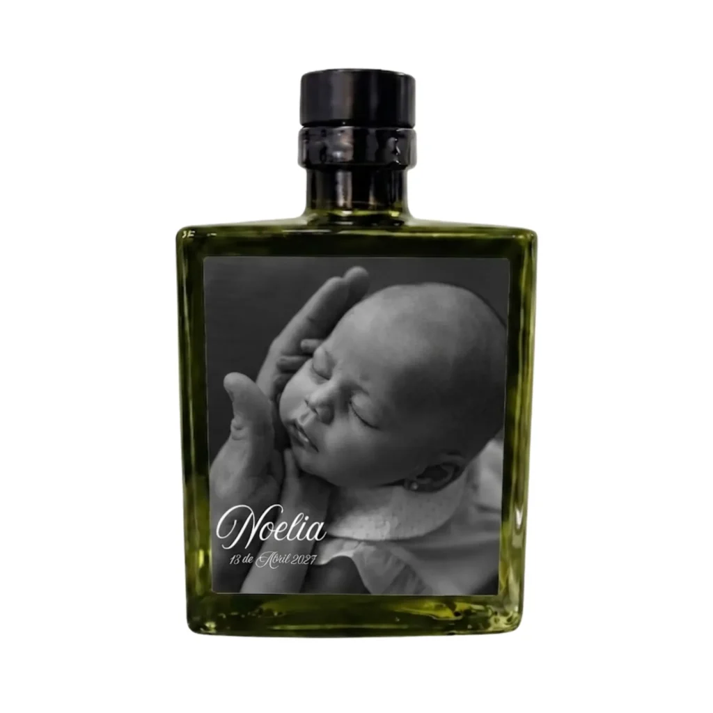 Botella Mística de 250 ml con etiqueta con foto personalizable bebé
