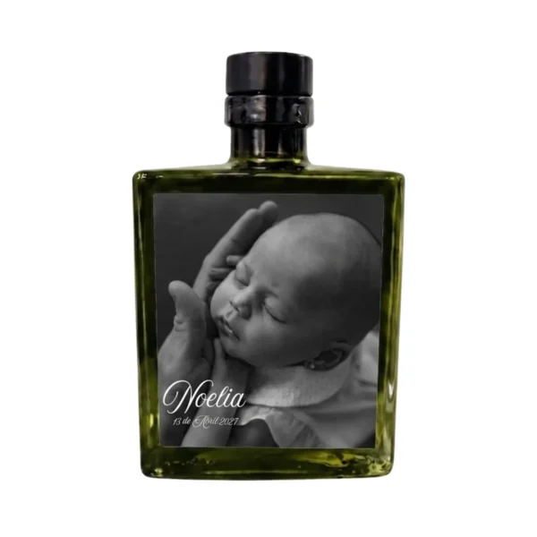 Botella Mística de 250 ml con etiqueta con foto personalizable bebé