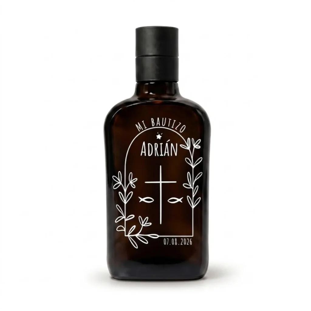 Botella Moresca de 250 ml serigrafiada para boda