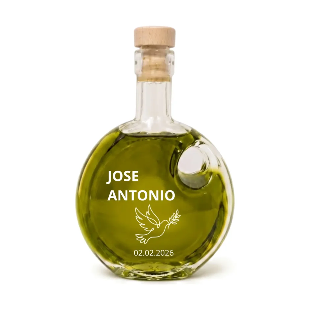 Botella Ópalo de 100 ml serigrafiada para comunión